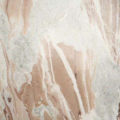 Mercana Allyson Pink Marble Top Round Coffee Table