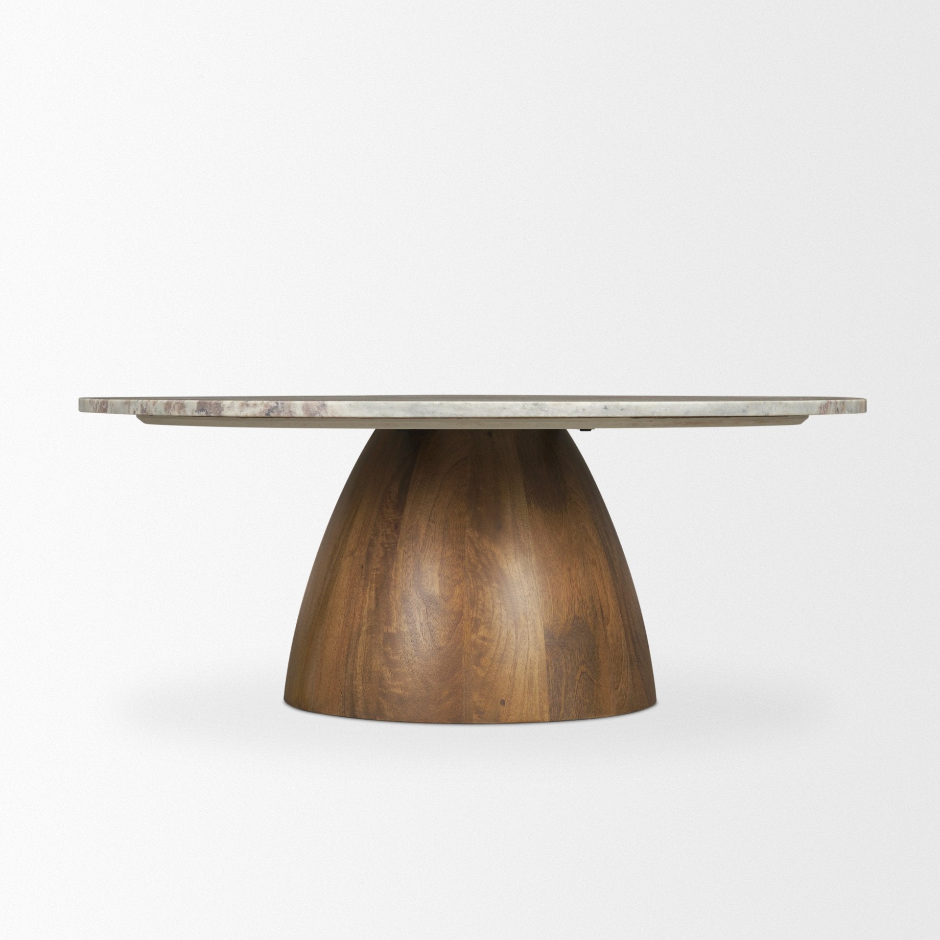 Mercana Allyson Pink Marble Top Round Coffee Table