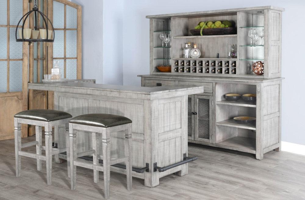 Alpine Buffet And Hutch Grey Buffets Sideboards and Things By Sunny D