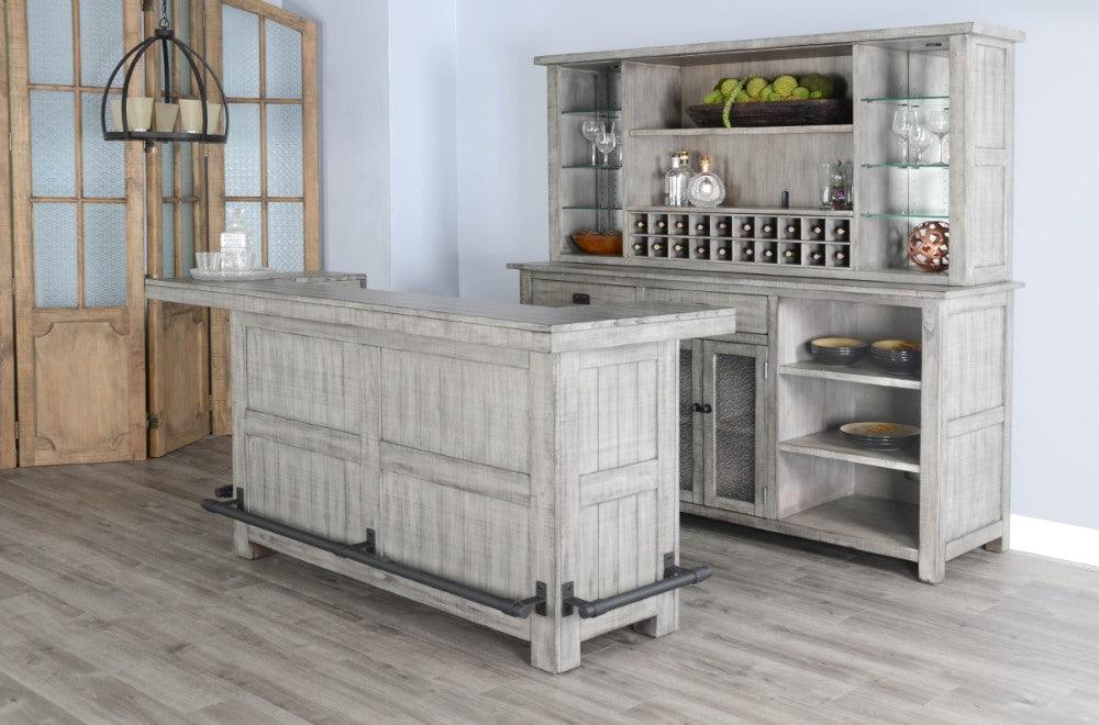 Alpine Buffet And Hutch Grey Buffets Sideboards and Things By Sunny D