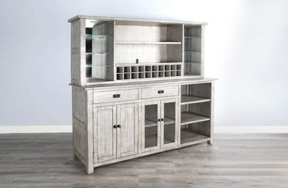 Alpine Buffet And Hutch Grey Buffets Sideboards and Things By Sunny D