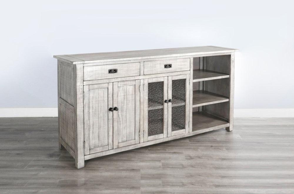 Alpine Buffet And Hutch Grey Buffets Sideboards and Things By Sunny D