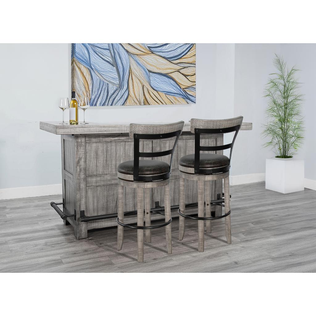 Sunny D Alpine Wooden Bar Table with Swivel Barstool