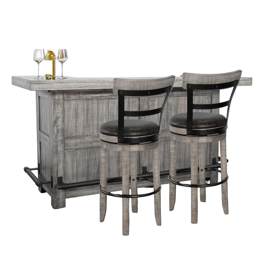 Sunny D Alpine Wooden Bar Table with Swivel Barstool
