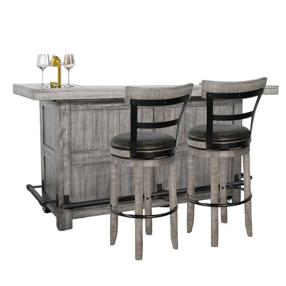 Sunny D Alpine Wooden Bar Table with Swivel Barstool