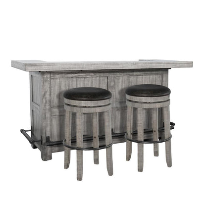 Sunny D Alpine Wooden Bar Table with Swivel Stool