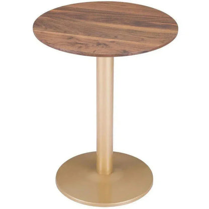 Alto Bistro Table Brown & Gold-Dining Tables-Zuo Modern-LOOMLAN