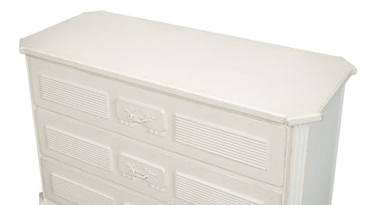 Altus Commode Antique White Three Drawers Chest-Chests-Sarreid-LOOMLAN