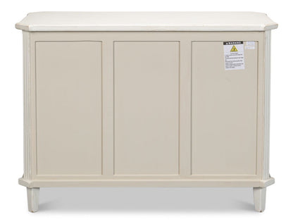 Altus Commode Antique White Three Drawers Chest-Chests-Sarreid-LOOMLAN