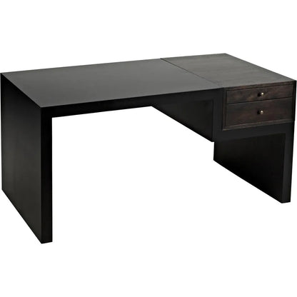 Alvaro Desk, Black Steel with Ebony Walnut