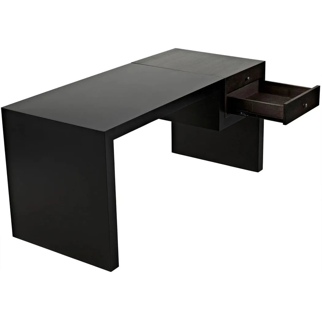 Alvaro Desk, Black Steel with Ebony Walnut