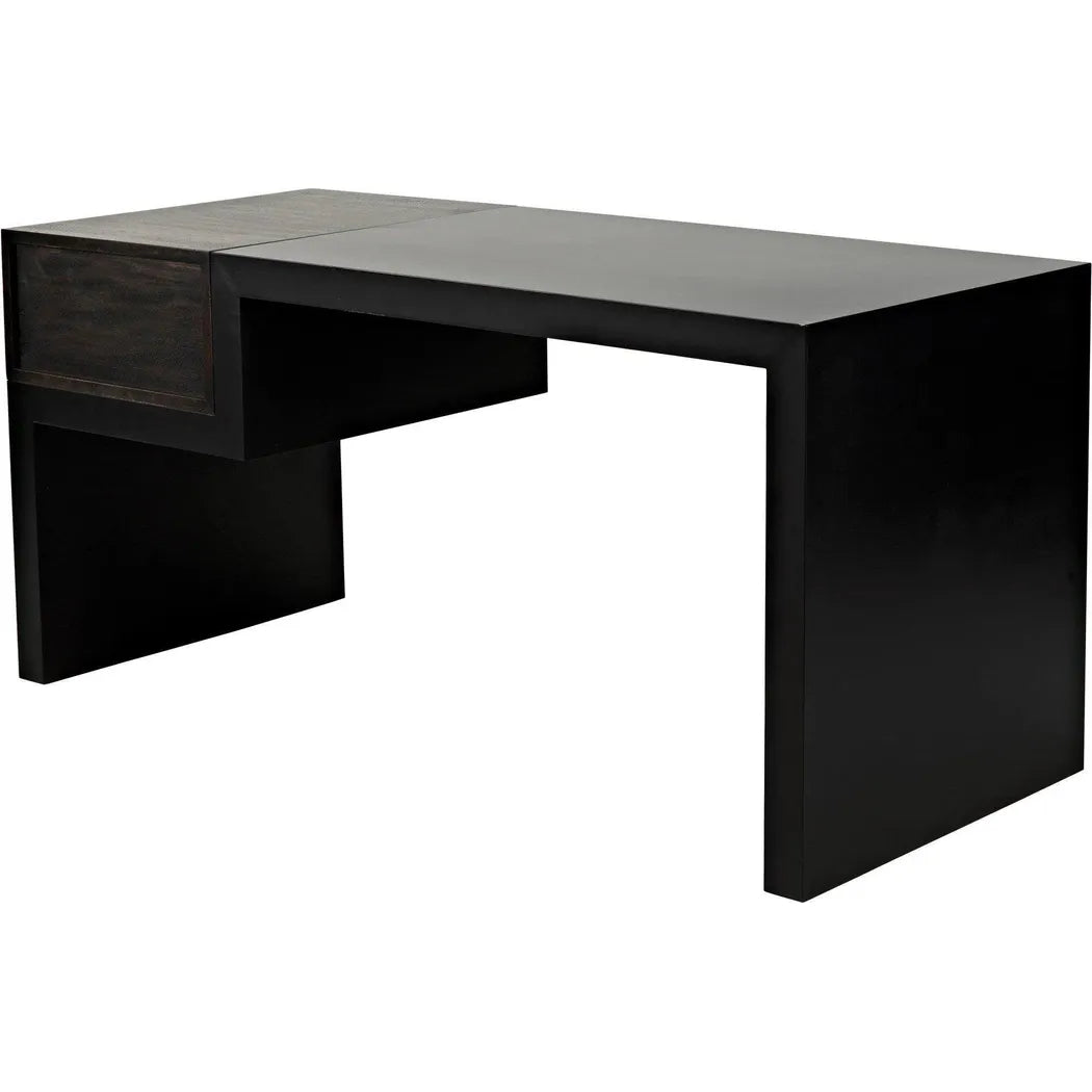 Alvaro Desk, Black Steel with Ebony Walnut
