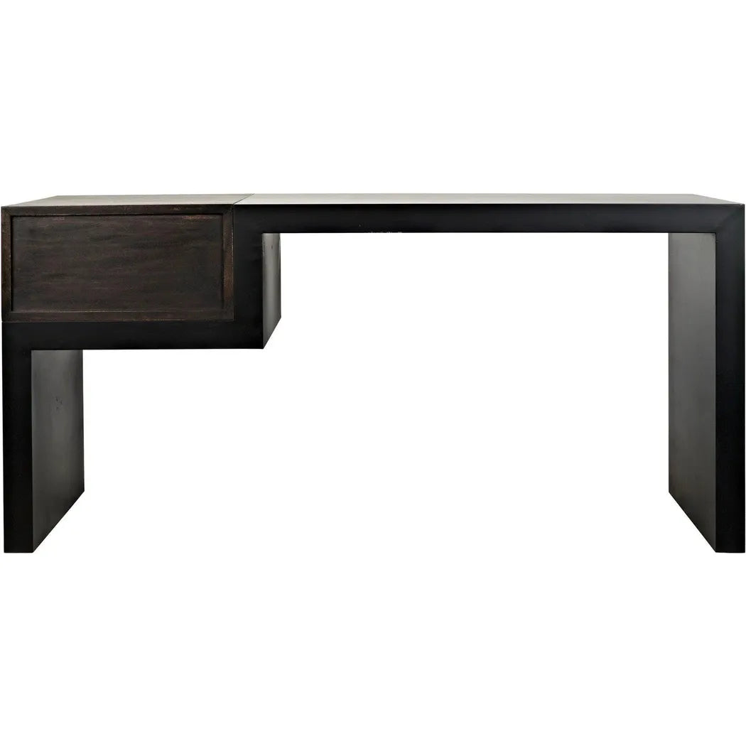 Alvaro Desk, Black Steel with Ebony Walnut
