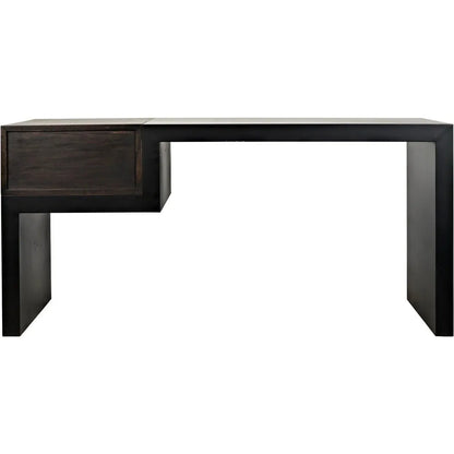 Alvaro Desk, Black Steel with Ebony Walnut