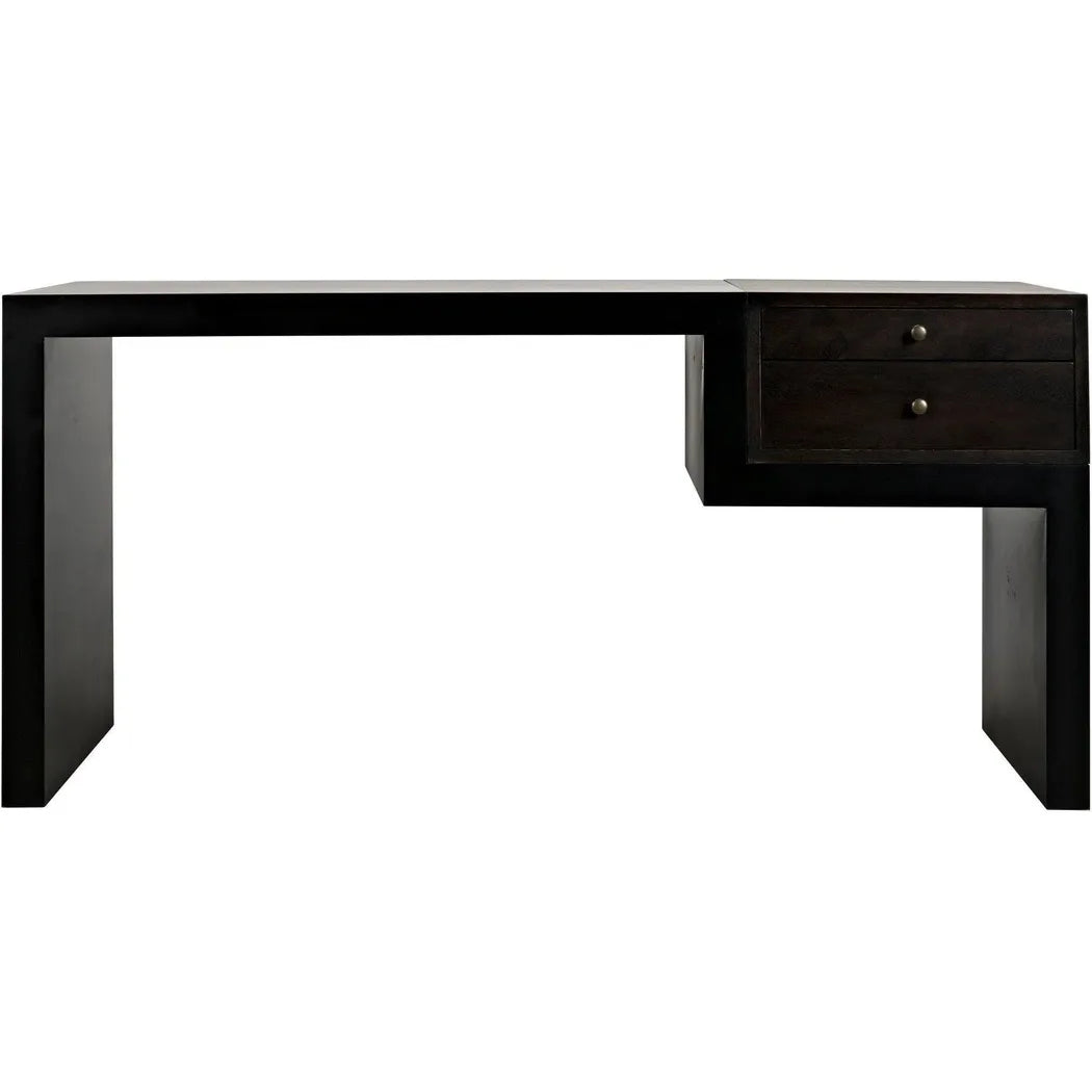 Alvaro Desk, Black Steel with Ebony Walnut