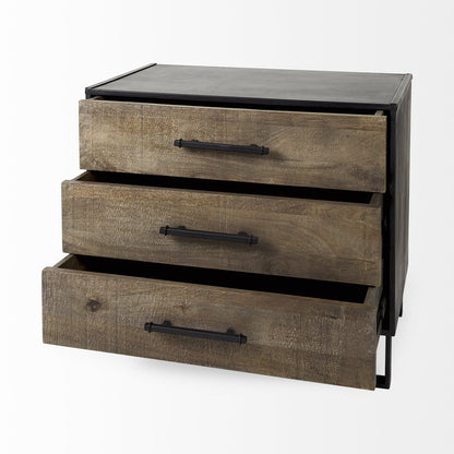 Mercana Alvin Three Drawers Wood Accent Cabinet