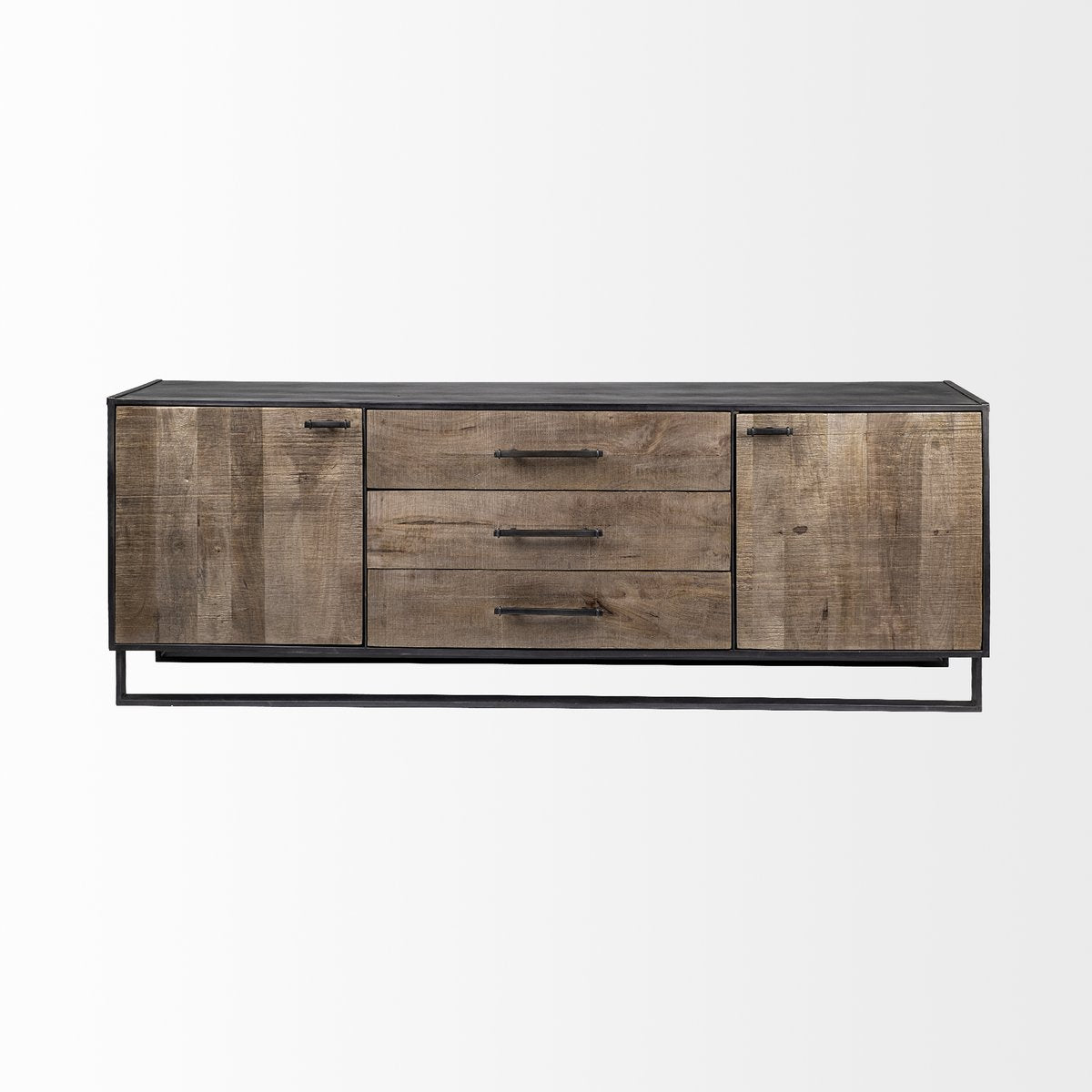 Mercana Alvin Three Drawers Wood Sideboard