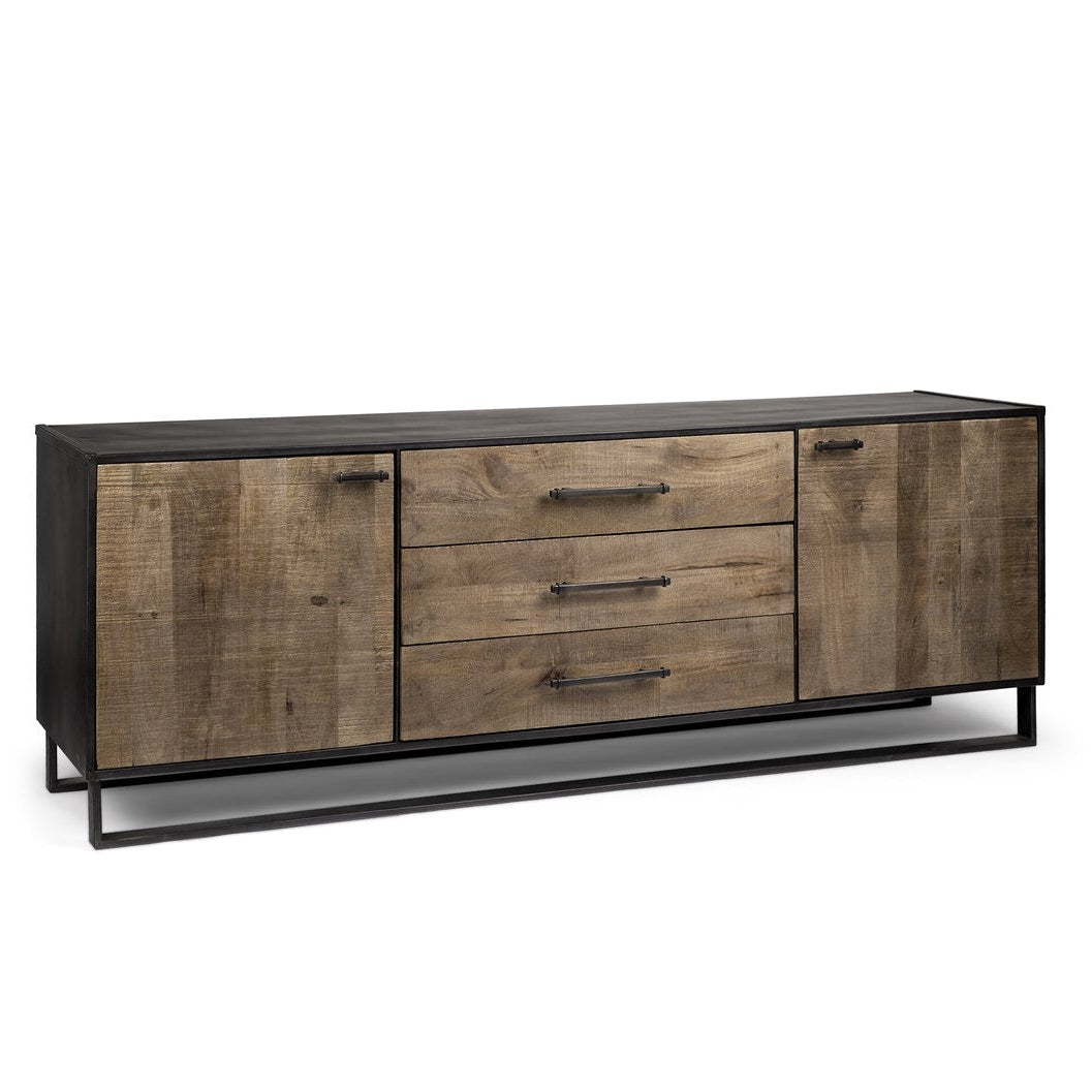 Mercana Alvin Three Drawers Wood Sideboard
