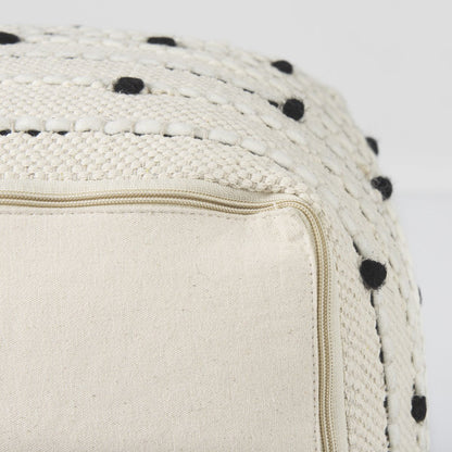 Mercana Amaira Patterned Wool Pouf