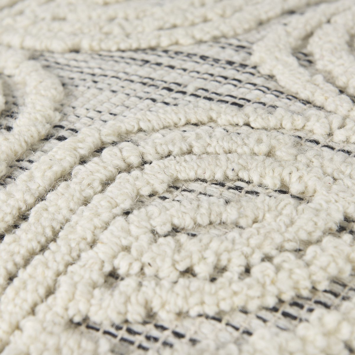 Mercana Amaira Patterned Wool Pouf