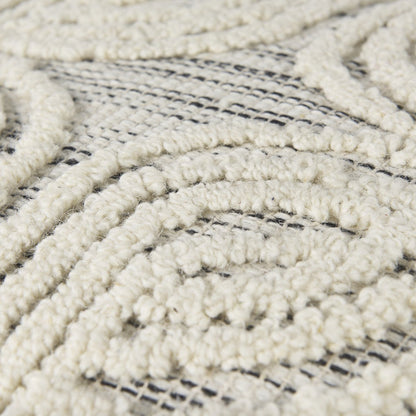 Mercana Amaira Patterned Wool Pouf