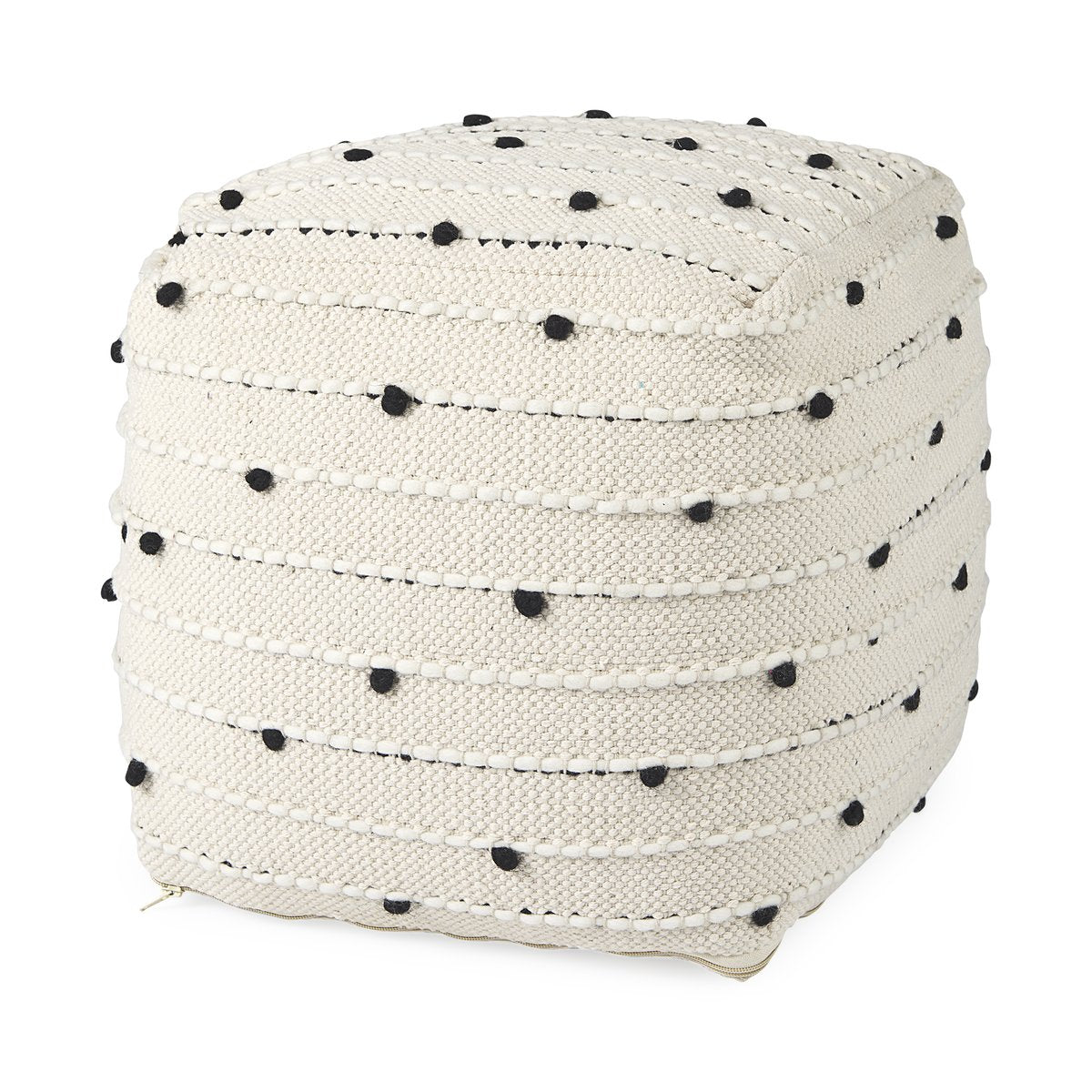 Mercana Amaira Patterned Wool Pouf