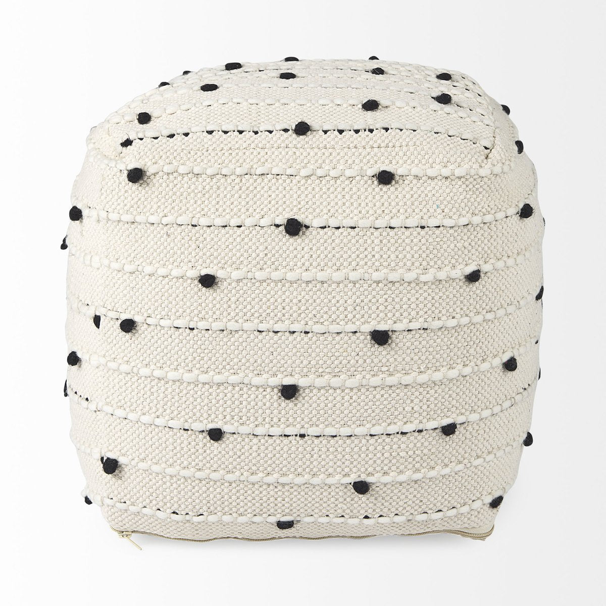 Mercana Amaira Patterned Wool Pouf