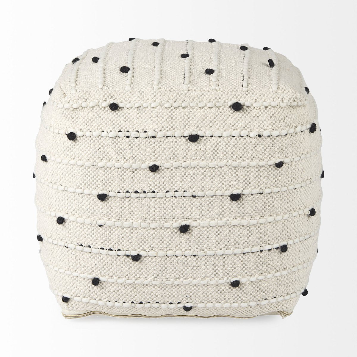 Mercana Amaira Patterned Wool Pouf