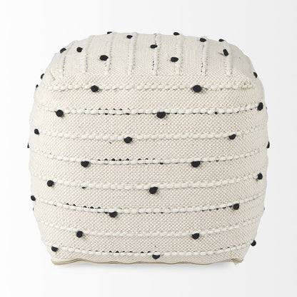 Mercana Amaira Patterned Wool Pouf