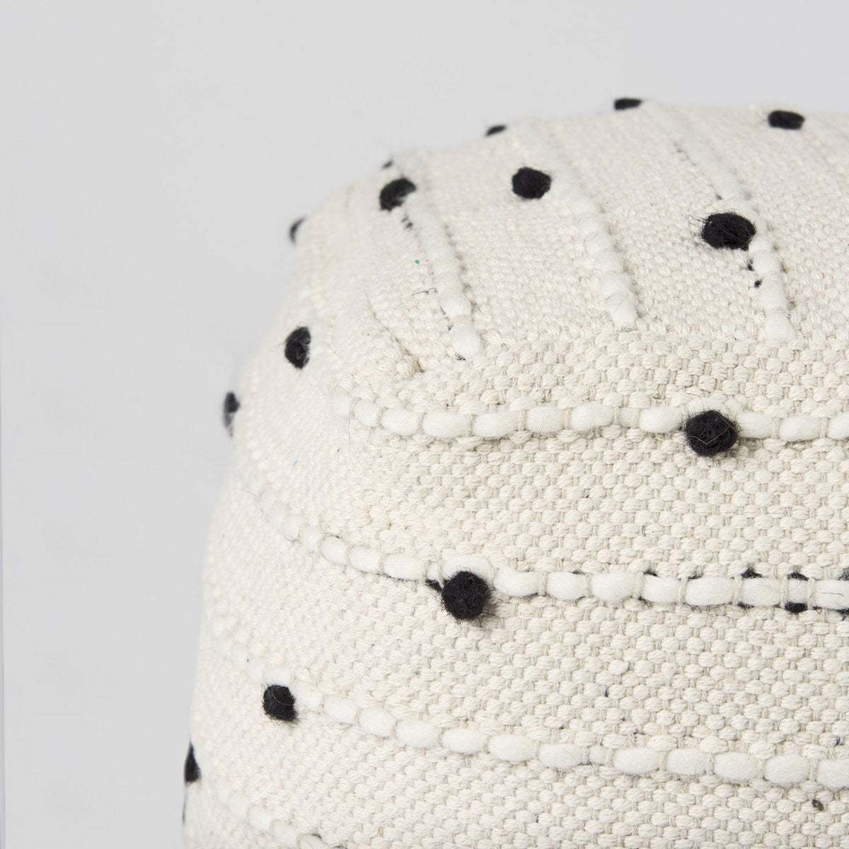 Mercana Amaira Patterned Wool Pouf
