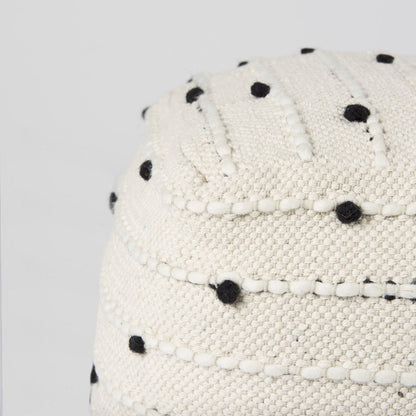 Mercana Amaira Patterned Wool Pouf
