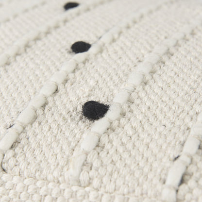 Mercana Amaira Patterned Wool Pouf