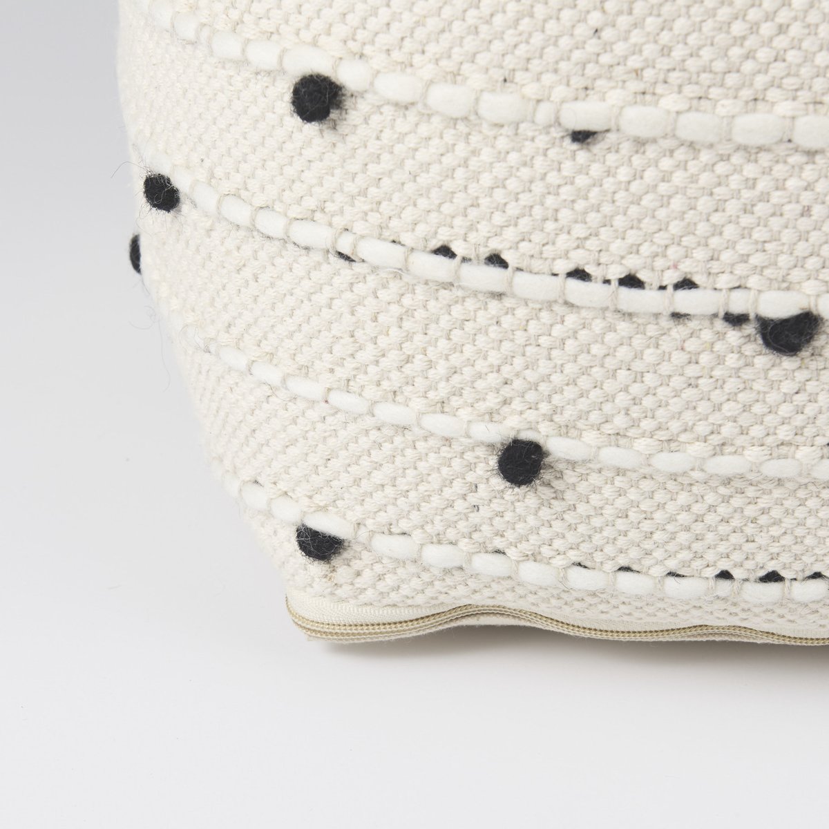 Mercana Amaira Patterned Wool Pouf