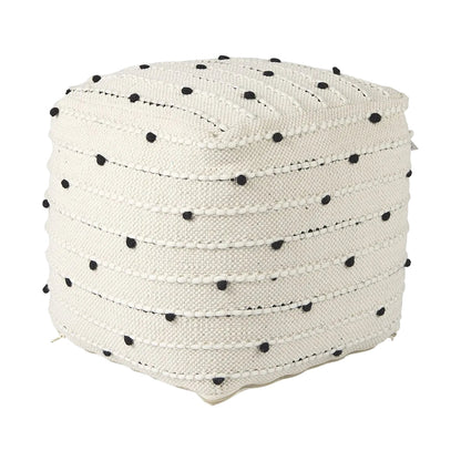 Mercana Amaira Patterned Wool Pouf