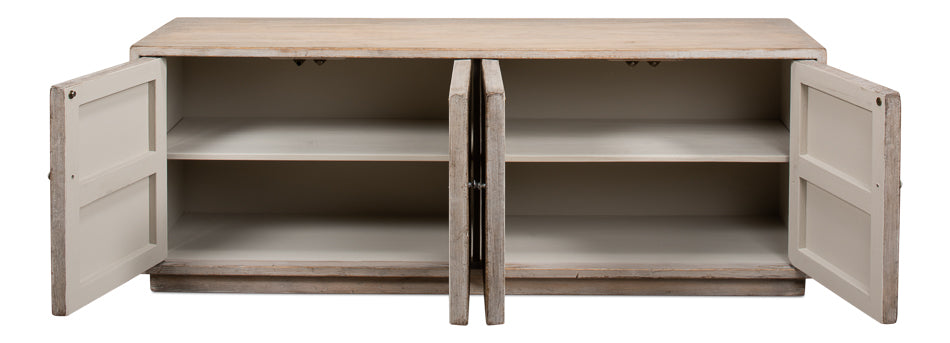 Amalia TV Stand Stone Grey-TV Stands & Media Centers-Sarreid-LOOMLAN