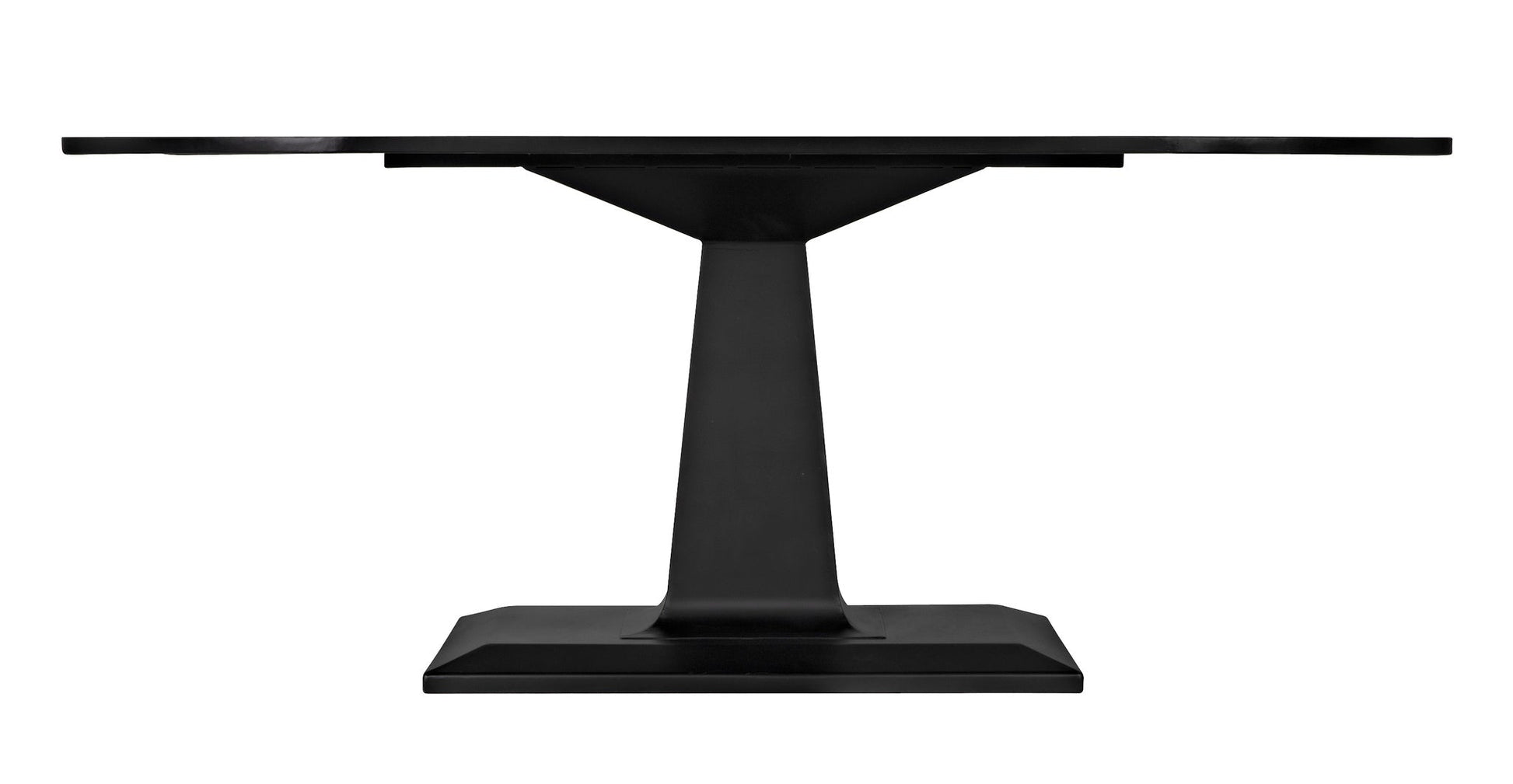 Amboss Black Steel Rectangle Dining Table-Dining Tables-Noir-Sideboards and Things