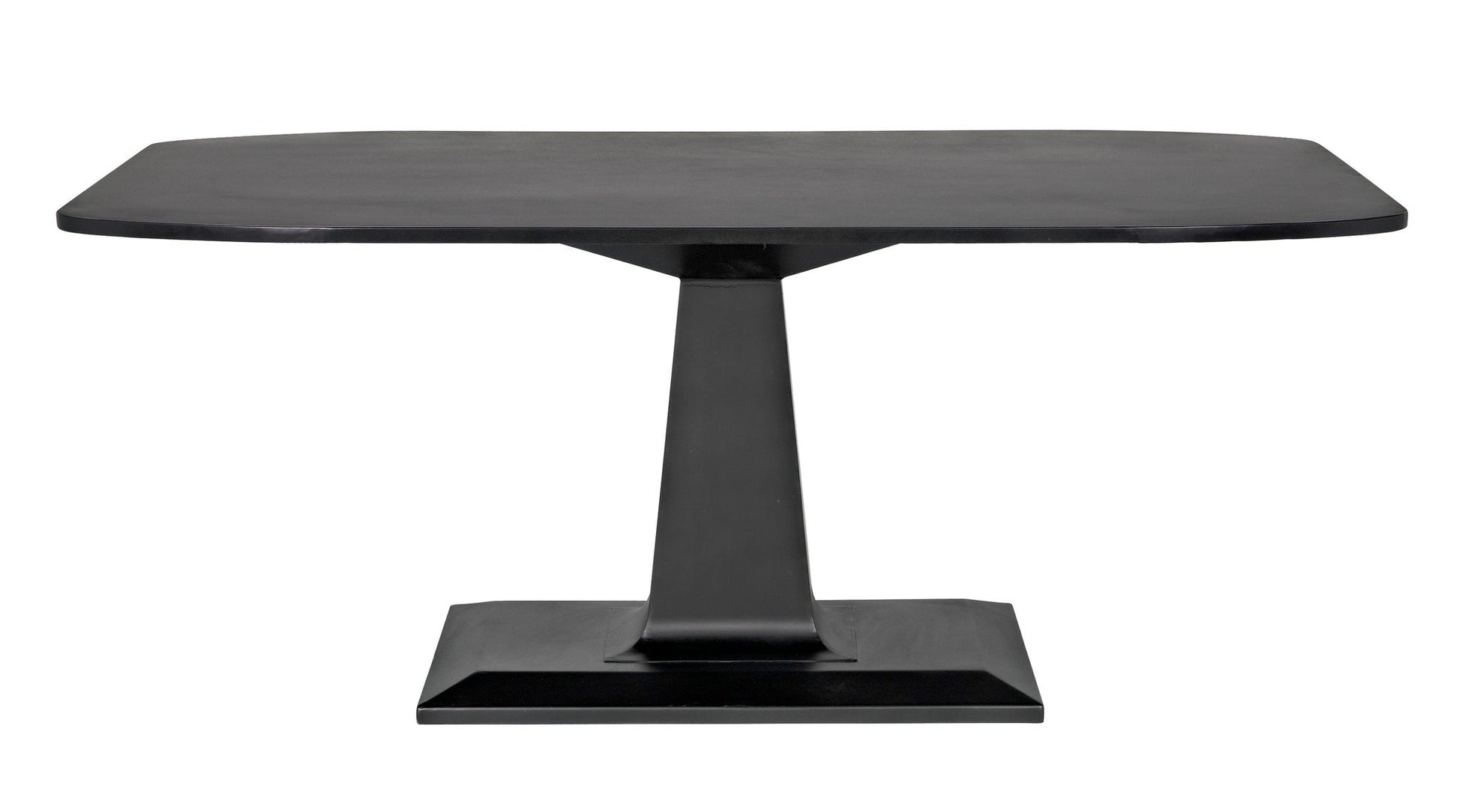 Amboss Black Steel Rectangle Dining Table-Dining Tables-Noir-Sideboards and Things