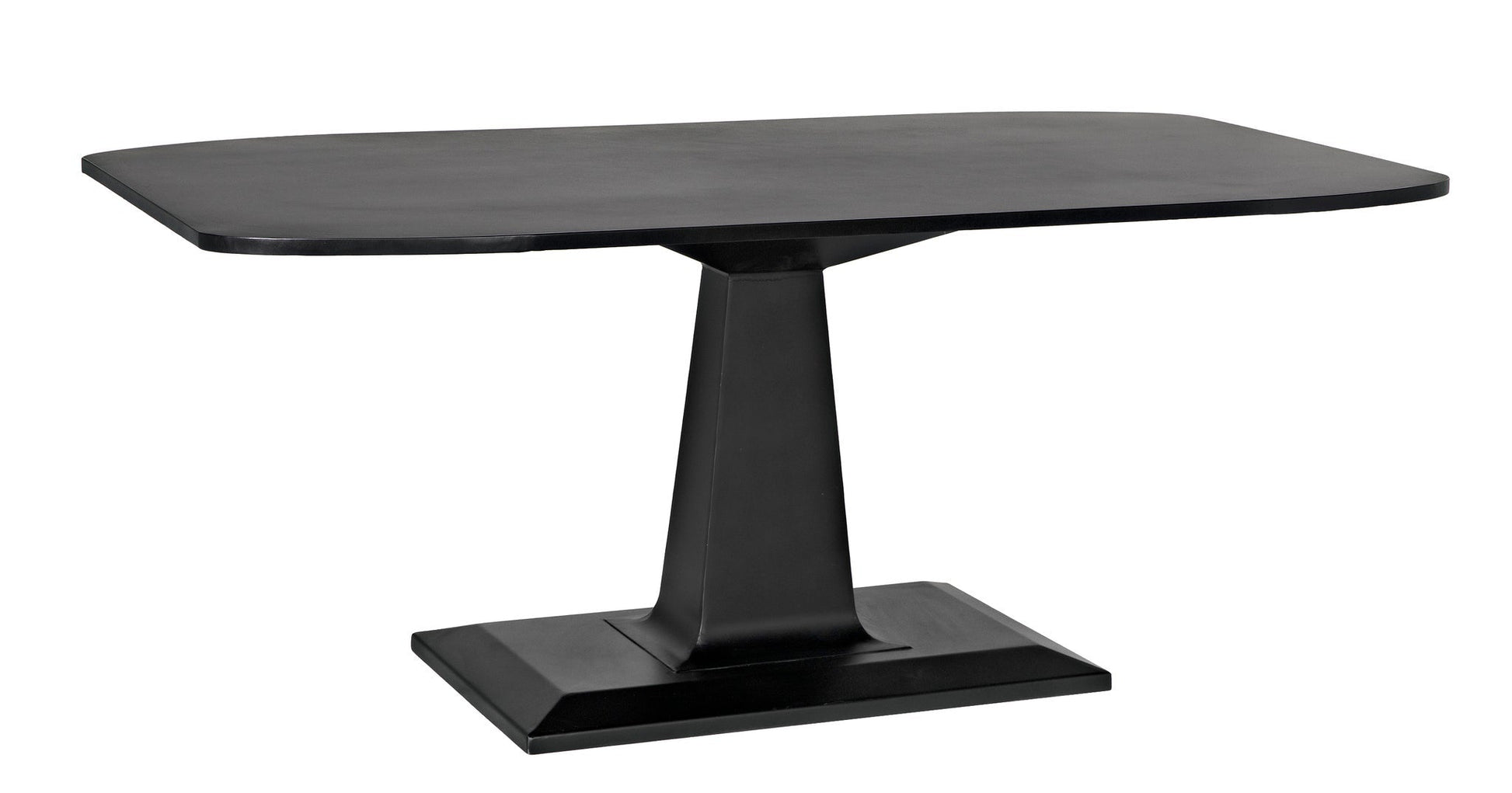 Amboss Black Steel Rectangle Dining Table-Dining Tables-Noir-Sideboards and Things