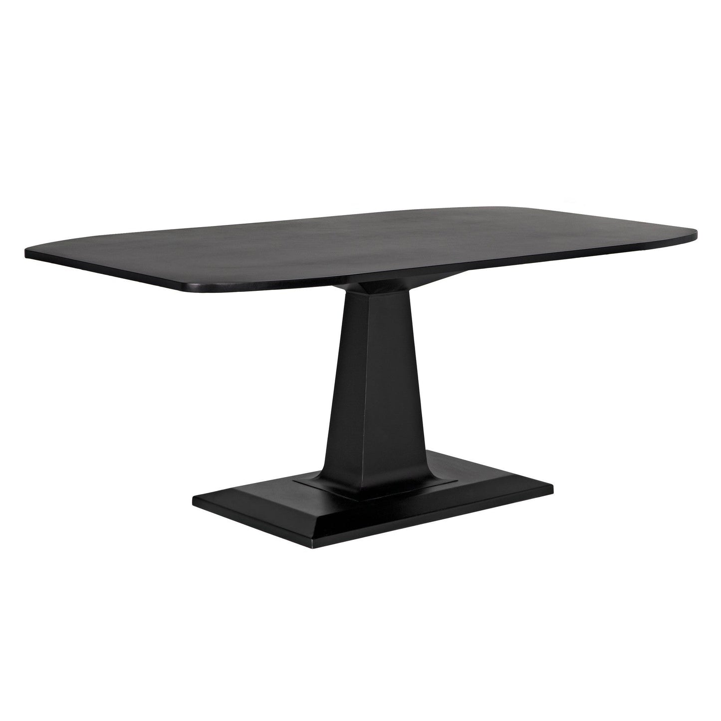 Amboss Black Steel Rectangle Dining Table-Dining Tables-Noir-Sideboards and Things