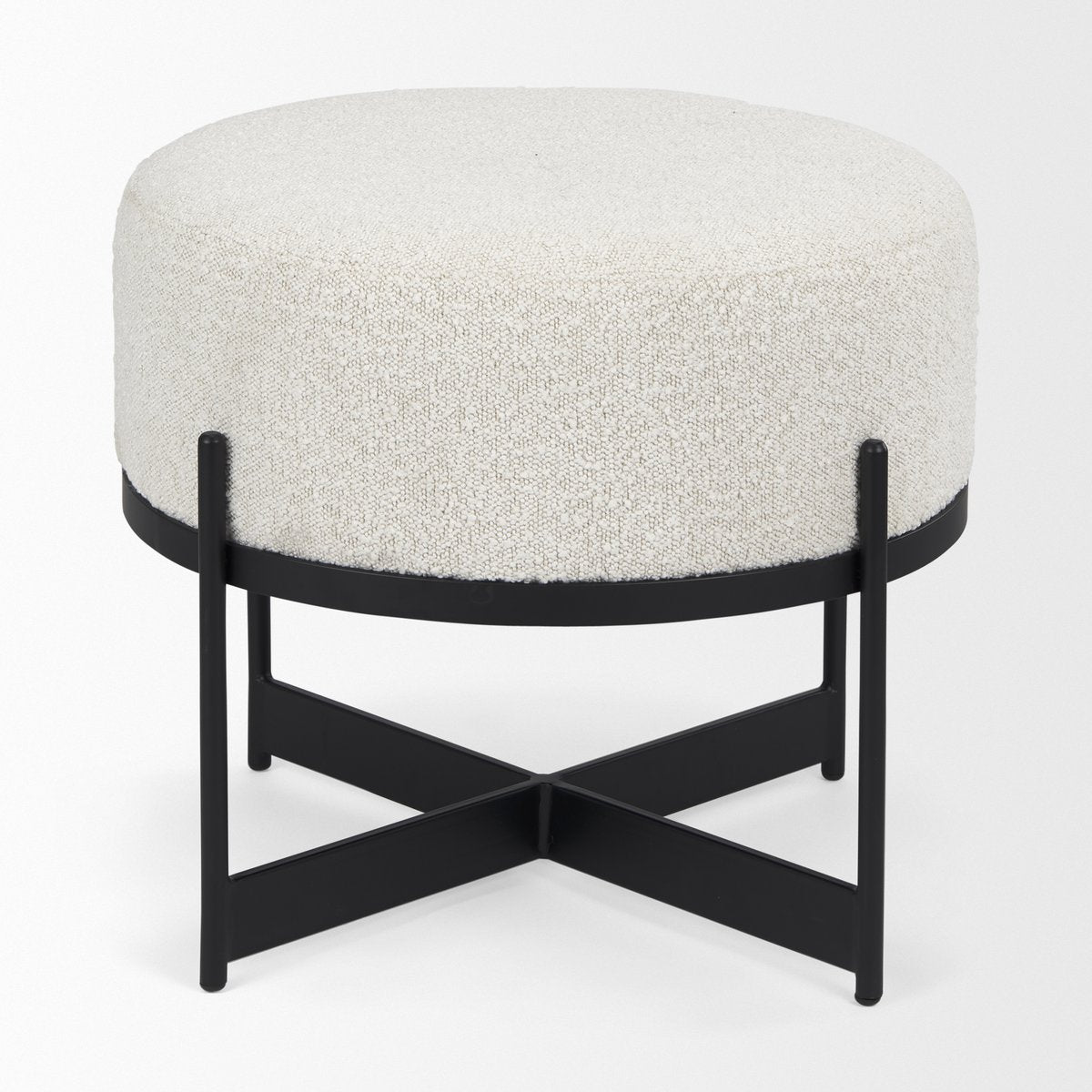 Mercana Amelia Cream Boucle Pouf
