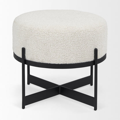 Mercana Amelia Cream Boucle Pouf