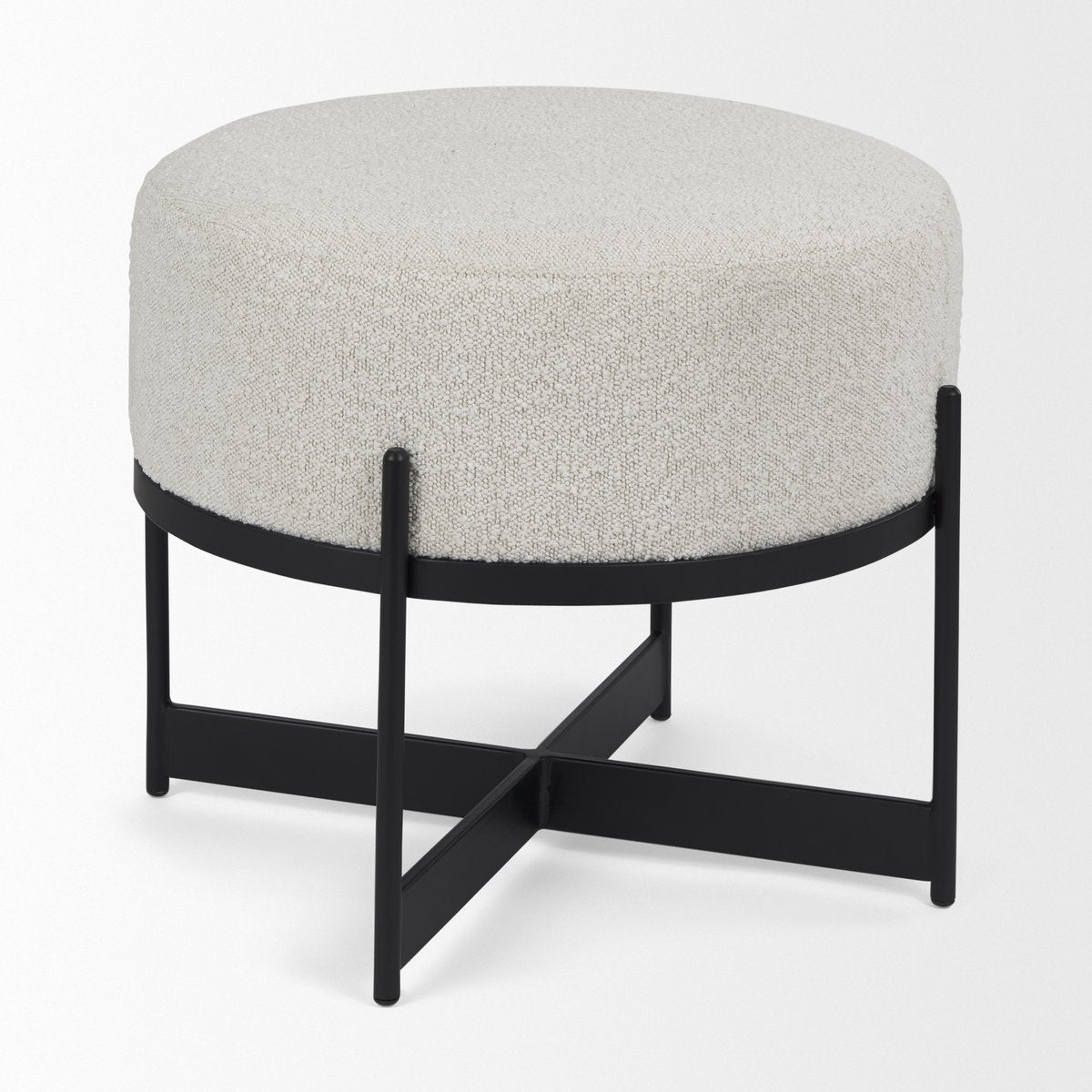 Mercana Amelia Cream Boucle Pouf