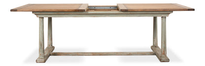 Amelia Two Tone Rectangle Extendable Dining Table-Dining Tables-Sarreid-LOOMLAN