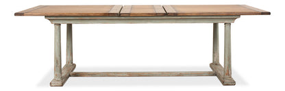 Amelia Two Tone Rectangle Extendable Dining Table-Dining Tables-Sarreid-LOOMLAN