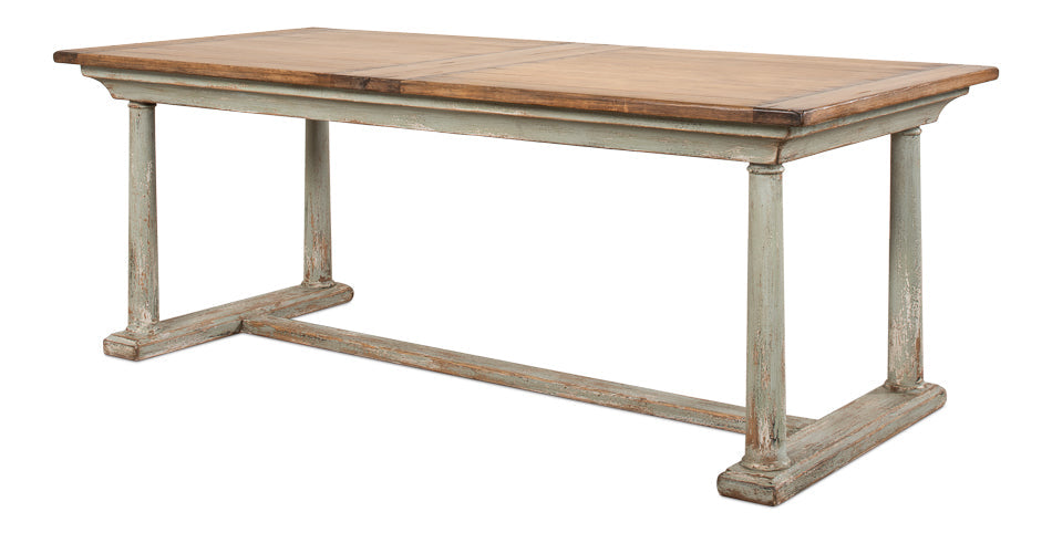 Amelia Two Tone Rectangle Extendable Dining Table-Dining Tables-Sarreid-LOOMLAN