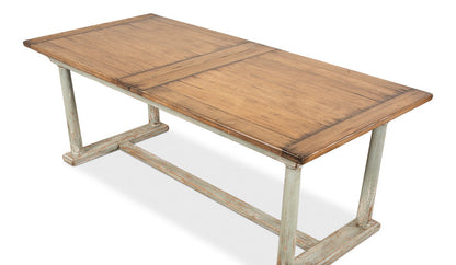 Amelia Two Tone Rectangle Extendable Dining Table-Dining Tables-Sarreid-LOOMLAN