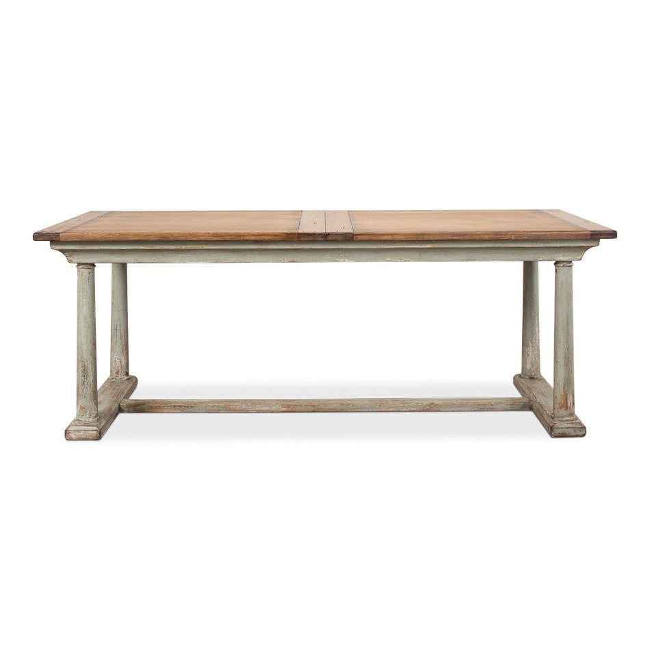 Amelia Two Tone Rectangle Extendable Dining Table-Dining Tables-Sarreid-LOOMLAN