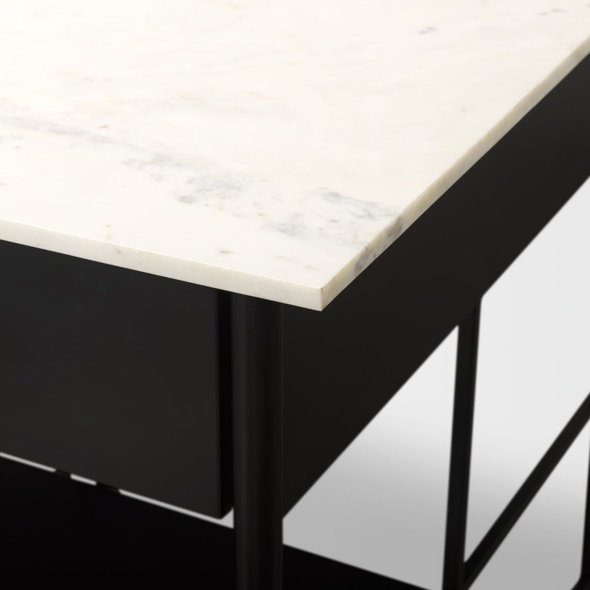 Mercana Amika White Marble Top Counter Table