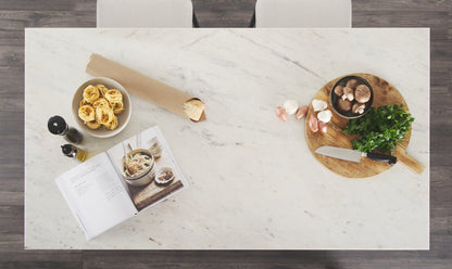 Mercana Amika White Marble Top Counter Table