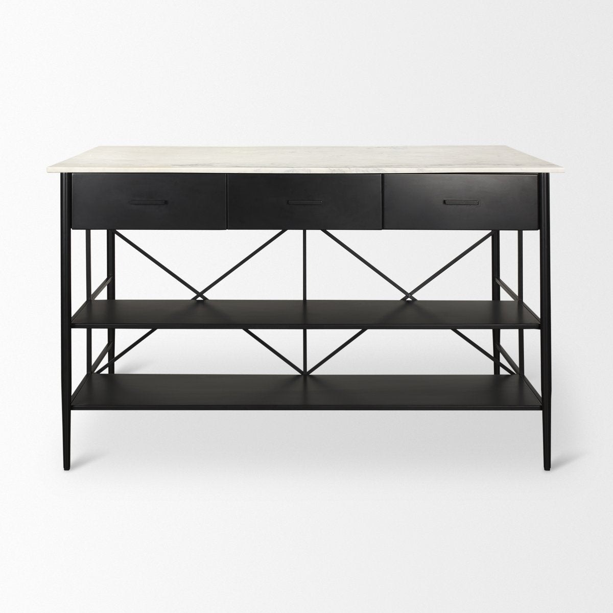 Mercana Amika White Marble Top Counter Table